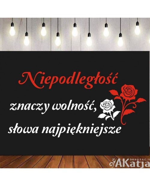 Niepodległość znaczy wolność- wycinanka z kartonu