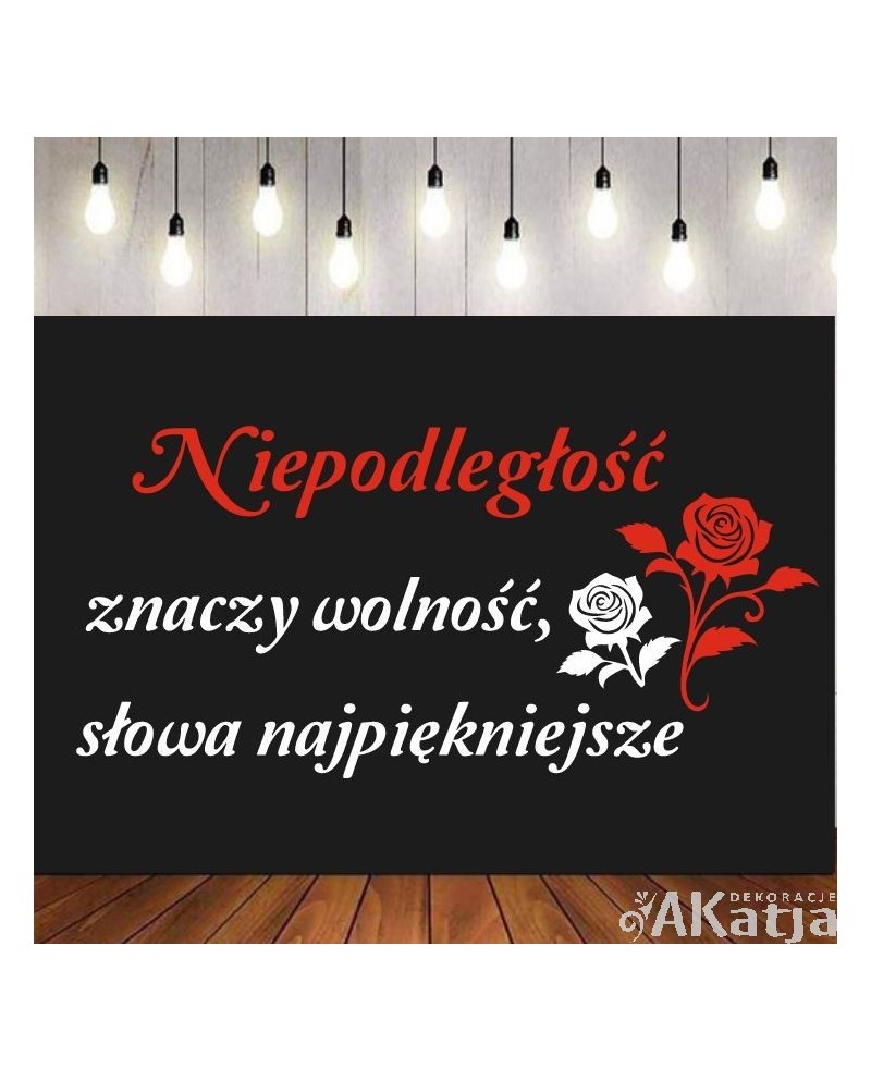 Niepodległość znaczy wolność- wycinanka z kartonu