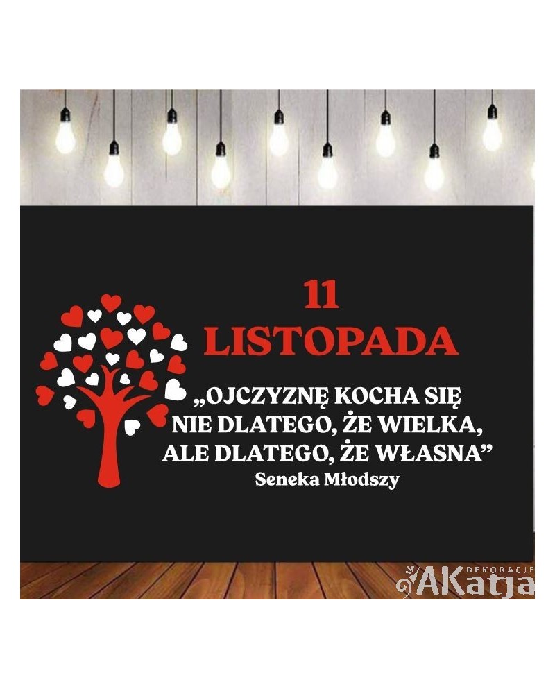 Ojczyznę kocha się nie dlatego... 11 Listopada- wycinanka z kartonu