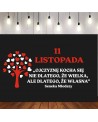 Ojczyznę kocha się nie dlatego... 11 Listopada- wycinanka z kartonu