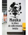 Nauka to klucz do odkrywania świata- naklejka na ścianę