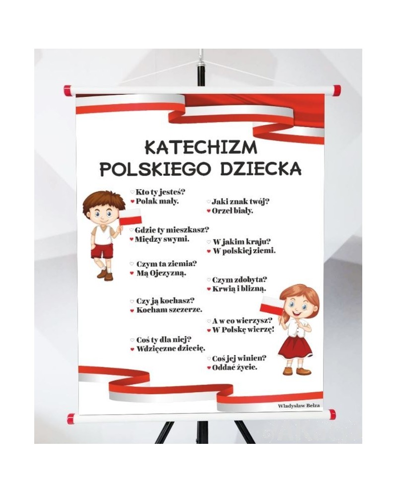 Plansza- Katechizm polskiego dziecka” (Kto ty jesteś? Polak mały...)