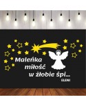Maleńka miłość w żłobie śpi...- wycinanka z kartonu