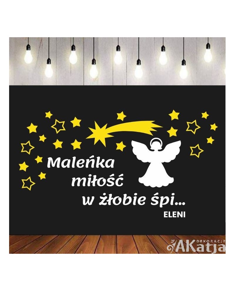 Maleńka miłość w żłobie śpi...- wycinanka z kartonu