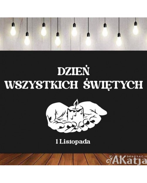 Dzień Wszystkich Świętych- wycinanka z kartonu