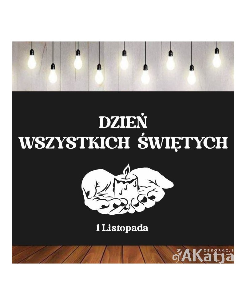 Dzień Wszystkich Świętych- wycinanka z kartonu