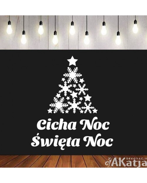 Cicha Noc Święta Noc- wycinanka z kartonu