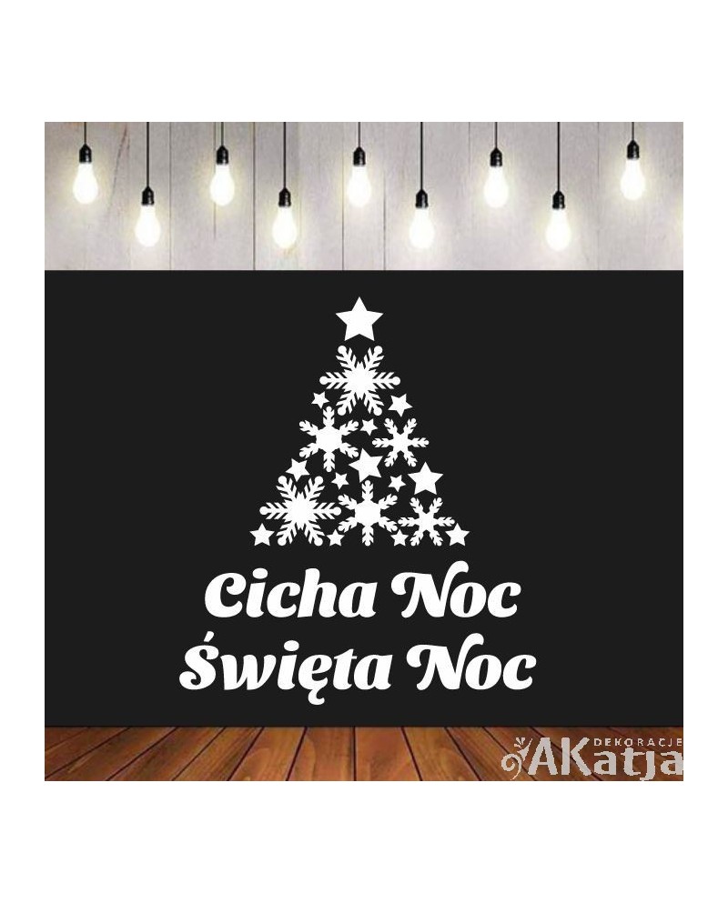 Cicha Noc Święta Noc- wycinanka z kartonu