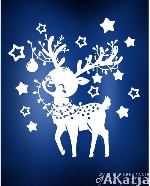 Reniferek- wycinanka z kartonu