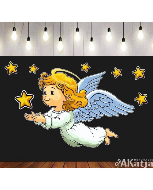 Aniołek- zestaw dekoracji do gazetek szkolnych