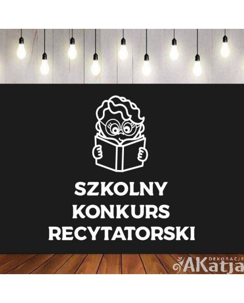 Szkolny konkurs recytatorski- wycinanka z kartonu