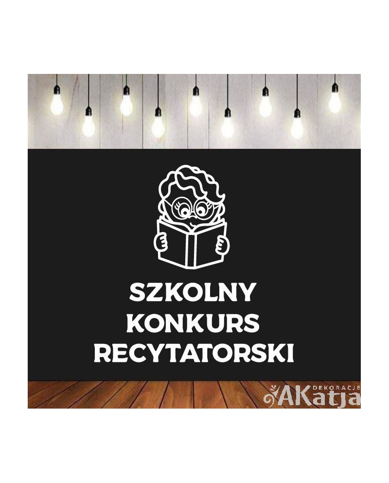 Szkolny konkurs recytatorski- wycinanka z kartonu