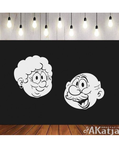 Portret Babci i Dziadka- wycinanka z kartonu