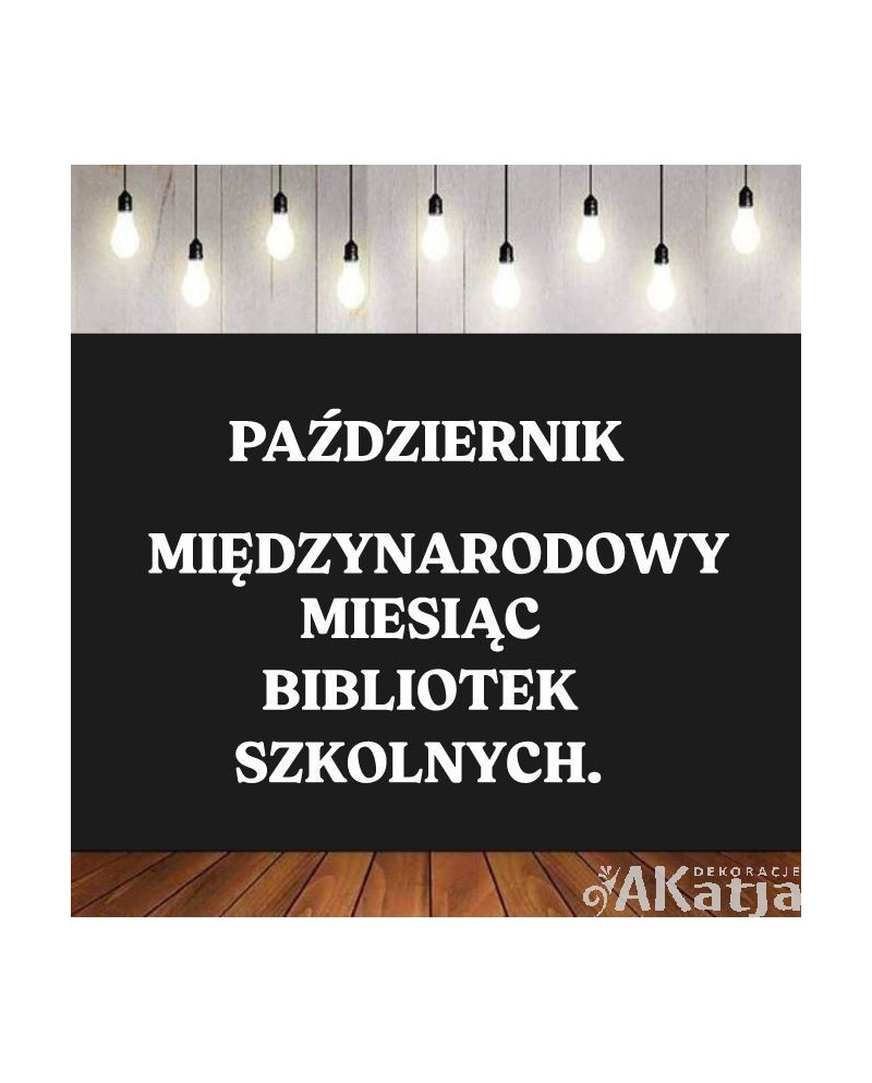 Październik Międzynarodowy Miesiąc Bibliotek Szkolnych- wycinanka z kartonu