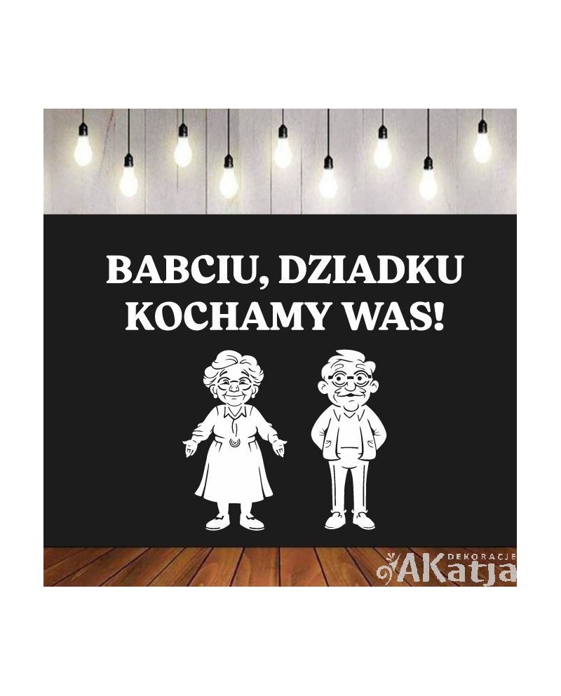Dziadku Babciu kochamy Was - wycinanka z kartonu