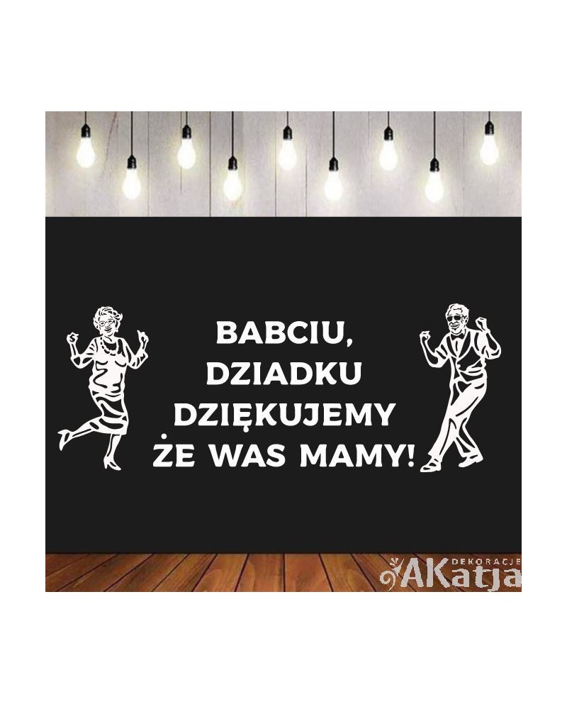 Dziadku Babciu dziękujemy - wycinanka z kartonu