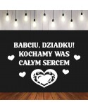 Dziadku Babciu kochamy Was całym sercem - wycinanka z kartonu