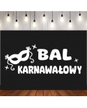 Bal karnawałowy napis - wycinanka z kartonu