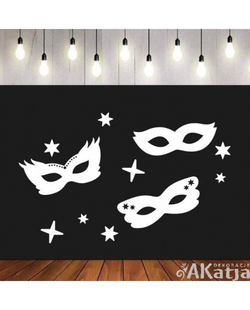 Maski karnawałowe - wycinanka z kartonu