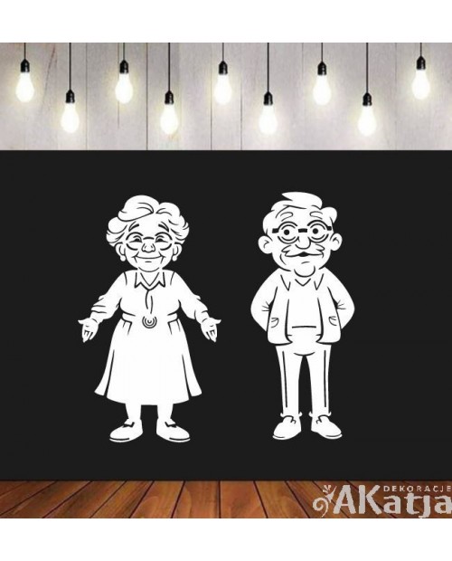 Postać Babci i Dziadka - wycinanka z kartonu