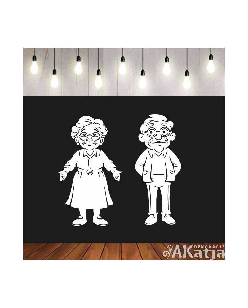 Postać Babci i Dziadka - wycinanka z kartonu