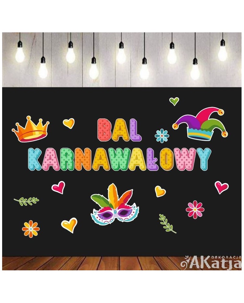 Bal karnawałowy- zestaw dekoracji do gazetek szkolnych