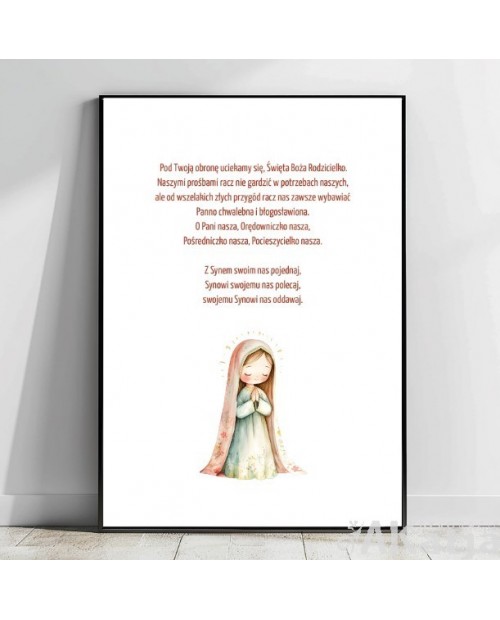 Plakat z modlitwą Pod Twoją obronę