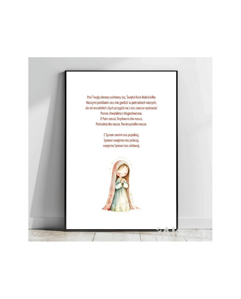 Plakat z modlitwą Pod Twoją obronę