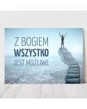 Plakat z cytatem: Z Bogiem wszystko jest możliwe