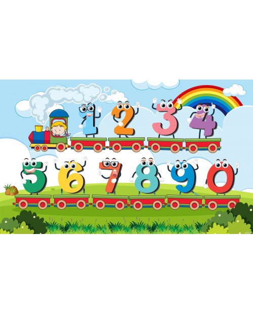 Wesoły pociąg z cyferkami