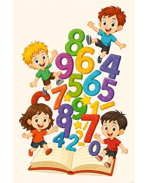Wesołe dzieci i cyfry
