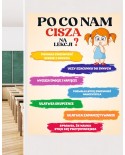 Po co nam cisza na lekcji?- naklejka na ścianę