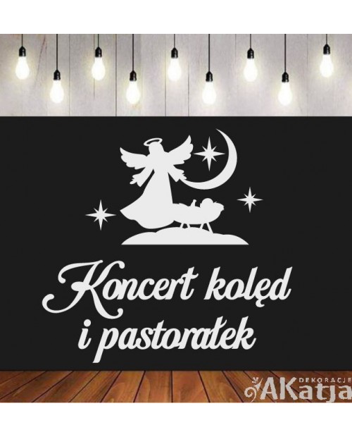 Koncert kolęd i pastorałek- wycinanka z kartonu