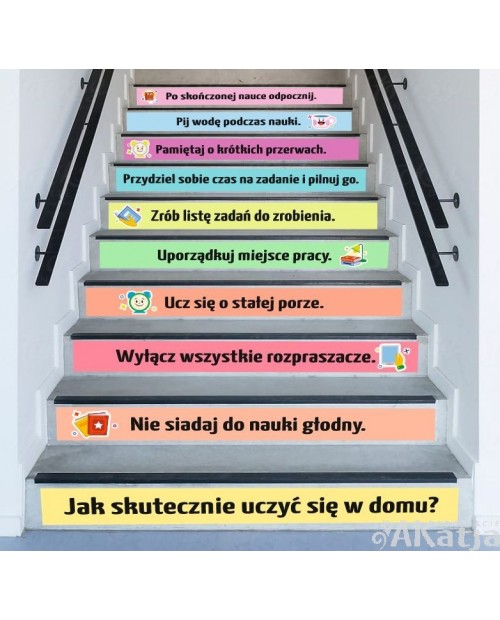 Naklejki na schody: Jak skutecznie uczyć się w domu