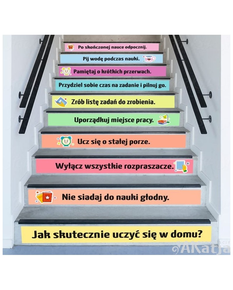Naklejki na schody: Jak skutecznie uczyć się w domu