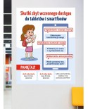 Skutki zbyt wczesnego dostępu do tabletów i smartfonów- naklejka na ścianę