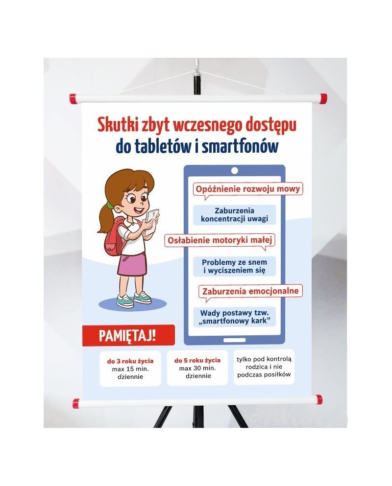 Plansza- Skutki zbyt wczesnego dostępu do tabletów i smartfonów