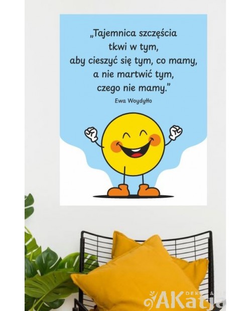 Tajemnica szczęścia- naklejka na ścianę
