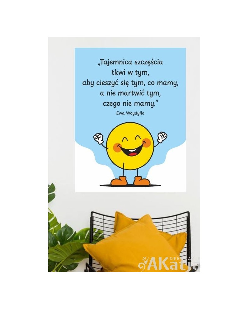 Tajemnica szczęścia- naklejka na ścianę