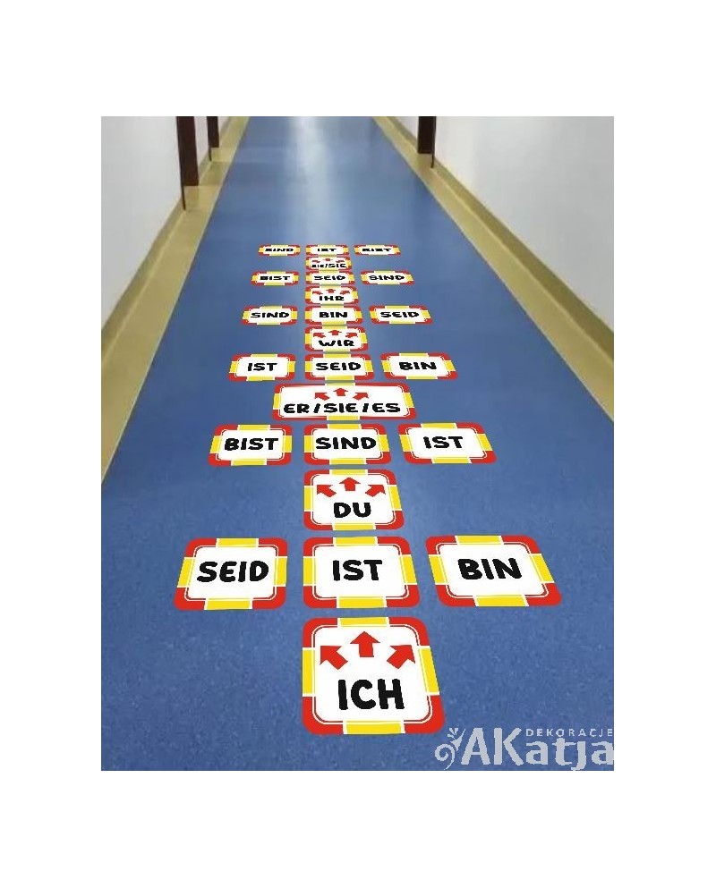 Odmiana czasownika SEIN- gra podłogowa