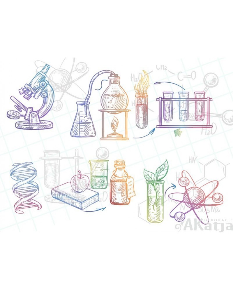 Kolorowy szkic naukowy