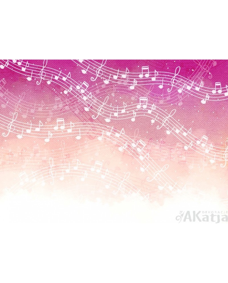 Różowe tło w nutki