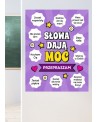 Słowa dają moc- naklejka na ścianę