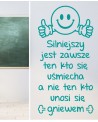 Silniejszy jest zawsze ten kto się uśmiecha- naklejka na ścianę