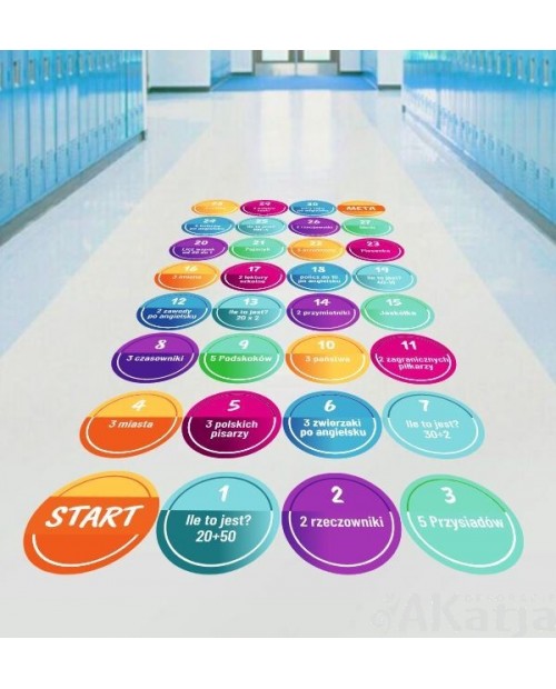 EduŚcieżka – szkolna ścieżka zadań- naklejki na podłogę