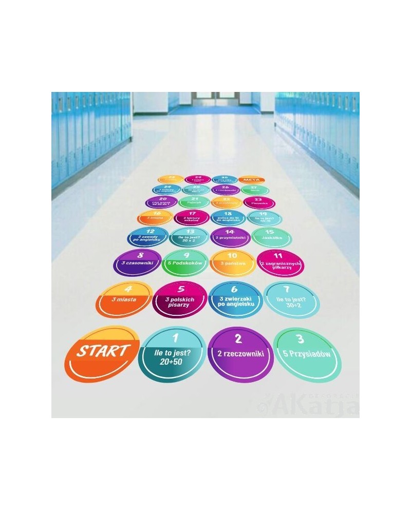 EduŚcieżka – szkolna ścieżka zadań- naklejki na podłogę