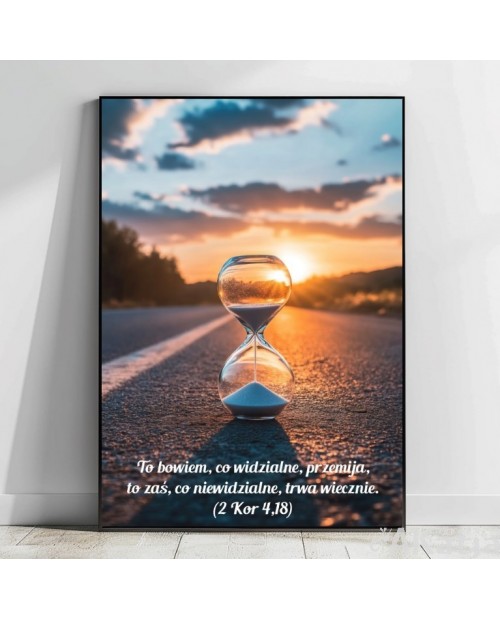 Plakat z napisem: Zrzuć swą troskę na Pana.