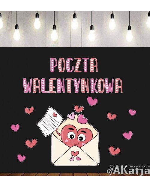 Poczta Walentynkowa- zestaw dekoracji do gazetek szkolnych