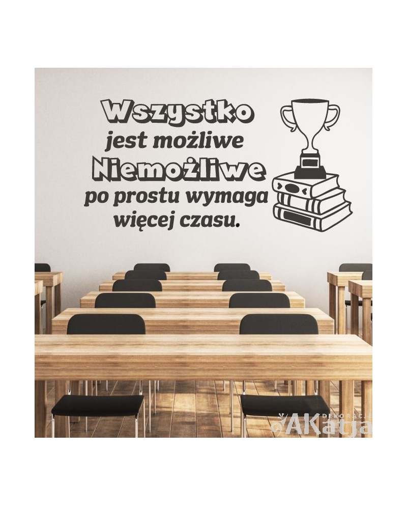 Wszystko jest możliwe- naklejka na ścianę