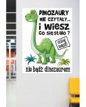 Dinozaury nie czytały...- naklejka na ścianę
